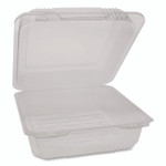 Pactiv Evergreen SmartLock PET Hinged Lid Bakery Container, 8.75 x 8.25 x 3.63, Clear, Plastic, 200/Carton Product Image