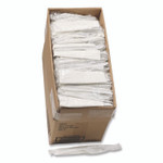 Pactiv Evergreen Fieldware Cutlery Kit, Individually Wrapped, Mediumweight, Fork/Knife/Napkin/Spoon, Plastic, White, 250/Carton Product Image