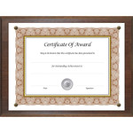 Golite nu-dell Display Frame - 13" x 10.50" Frame Size - Holds 11" x 8.50" Insert - Horizontal, Vertical - Beveled Edge, Pre-drilled Holes - Walnut Product Image 