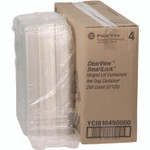 Pactiv Evergreen Hinged Lid Hot Dog Container, 6.5 x 2.25 x 2.75, Clear, Plastic, 250/Carton Product Image