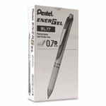 Pentel EnerGel RTX Deluxe Gel Pen, Retractable, Medium 0.7 mm, Black Ink, Pearl/Translucent Pink Barrel, Dozen View Product Image