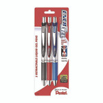 Pentel EnerGel RTX Deluxe Gel Pen, Retractable, Medium 0.7 mm, Assorted Ink and Barrel Colors, 3/Pack View Product Image