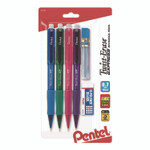 Pentel Twist Erase EXPRESS Mechanical Pencil, 0.7 mm, HB (#2), Black Lead, Assorted Color Barrels, 4/Pack View Product Image