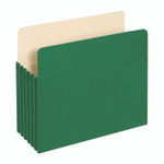 Pendaflex Reinforced File Pocket, 5.25" Expansion, Letter Size, Green, 10/Box View Product Image