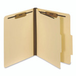 Pendaflex Manila Top Tab Classification Folders, 1.75" Expansion, 1 Divider, 4 Fasteners, Letter Size, Manila Exterior, 10/Box View Product Image