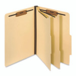 Pendaflex Manila Top Tab Classification Folders, 1.75" Expansion, 2 Dividers, 6 Fasteners, Letter Size, Manila Exterior, 10/Box View Product Image