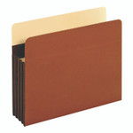 Pendaflex Tyvek Heavy-Duty Reinforced File Pockets, 3.5" Expansion, Letter Size, Redrope, 10/Box View Product Image