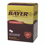 Bayer Genuine Buffered Aspirin (NSAID) Tablet, 2 Tablets/Packet, 30 Packetss/Box Product Image