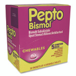 Pepto-Bismol Chewable Tablets, Original Flavor, 32 Packets of 4 Tablets/Box View Product Image