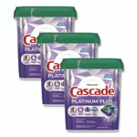 Cascade Platinum Plus ActionPacs Dishwasher Detergent Pods, Fresh Scent, 26.6 oz Tub, 47/Tub, 3 Tubs/Carton View Product Image