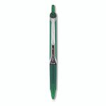 Pilot Precise V5RT Rollerball Pen, Retractable, Extra-Fine 0.5 mm, Green Ink, Green/Silver Barrel View Product Image