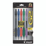 Pilot G2 Premium Gel Pen, Retractable, Fine 0.7 mm, Assorted Ink and Barrel Colors, 5/Pack View Product Image