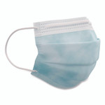 Medicom Three-Ply Disposable Face Mask, Paper, One Size Fits Most, 50/Box Product Image