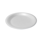 Plastifar Foam Dinnerware, Plate, 9" dia, Poly Bag, White, 125/Sleeve, 4 Sleeves/Pack View Product Image