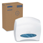 Kimberly-Clark Professional* JRT Jr. Escort Jumbo Roll Bath Tissue Dispenser, 16 x 5.75 x 13.88, Pearl White (KCC09508) Product Image 