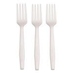 AmerCareRoyal CPLA Cutlery, Heavyweight Fork, Plastic, White, 1,000/Carton Product Image