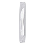 SOLO Regal Mediumweight Cutlery, Individually Wrapped, Knife, Plastic, White, 1,000/Carton Product Image