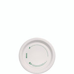 SOLO Compostable Paper Dinnerware, ProPlanet Seal, Plate, 6" dia, White, 500/Carton View Product Image
