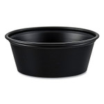 SOLO Portion Containers, 1.5 oz, Plastic, Black, 250/Bag, 10 Bags/Carton View Product Image