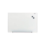 Universal Frameless Magnetic Glass Marker Board, 36 x 24, White Surface (UNV43202) View Product Image