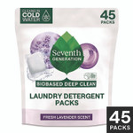 Seventh Generation Natural Laundry Detergent Packs, Powder, Lavender Scent, 45 Packets/Pack, 8/Carton View Product Image