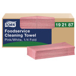 Tork Foodservice Cleaning Towel, 1-Ply, 6 x 10.75, Pink, 200/Carton View Product Image