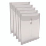 TRU RED Poly String and Button Storage Envelope, Letter Size, Clear, 5/Pack View Product Image