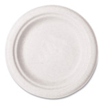 Vegware Nourish Molded Fiber Tableware, Compostable, Plate, Sugarcane, 6" dia, White, 1,000/Carton View Product Image