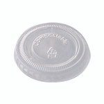 World Centric PLA Clear Cold Cup Lids, Fits 1 oz Portion Cups, Plastic, Clear, 3,000/Carton Product Image