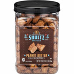 Office Snax Peanut Butter Filled Pretzels - Resealable Tub - Peanut Butter - 1.50 lb Product Image 