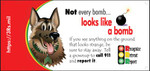 MAGNET, SGT. WOOF, 4.5"X2", ENGLISH View Product Image
