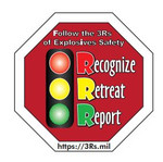 STICKERS, 3RS STOP SIGN, 3" ROUND, ENG View Product Image