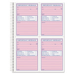 TOPS Telephone Message Book with Fax/Mobile Section, Two-Part Carbonless, 3.88 x 5.5, 4 Forms/Sheet, 200 Forms Total (TOP4005) View Product Image
