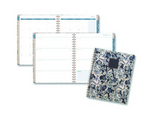 Elizabeth Weekly/Monthly Planner, 11 x 8.5, Floral Artwork, Blue Cover, 12-Month (Jan-Dec): 2026 View Product Image