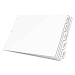 Cardinal Write 'n Erase Tabloid Index Dividers, 5-Tab, 11 x 17, White, 1 Set (CRD84270) View Product Image