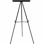 MasterVision 3-leg Display Easel - 45 lb Load Capacity - 69" Height x 28.50" Width x 34" Depth - Metal, Aluminum, Plastic, Rubber - (BVCFLX05101MV) Product Image 