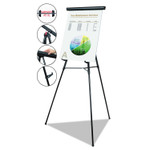 MasterVision Telescoping Tripod Display Easel, Adjusts 38" to 69" High, Metal, Black (BVCFLX05101MV) View Product Image