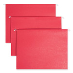 Smead TUFF Hanging Folders with Easy Slide Tab, Letter Size, 1/3-Cut Tabs, Red, 18/Box Product Image 