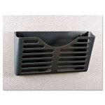 Universal Recycled Plastic Cubicle Single File Pocket, Cubicle Pins Mount, 13.5 x 3 x 7, Charcoal Product Image 