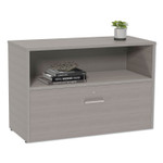 Linea Italia Urban Series Cabinet Credenza Pedestal with Lateral File, 35.25w x 15.25d x 23.75h, Ash View Product Image