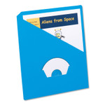 Pendaflex Slash Pocket Project Folders, 3-Hole Punched, Straight Tab, Letter Size, Blue, 25/Pack View Product Image