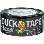 Duck Max Strength Packaging Tape - 20 yd Length x 1.88" Width - Black - Rubber Adhesive - For Packaging, Wood, Plastic, Glass, Sealing, Bundling Product Image 