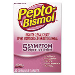 Pepto-Bismol Chewable Tablets, Original Flavor, 30/Box, 24 Box/Carton View Product Image