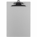 Business Source Aluminum Clipboard - 8 1/2" x 11" Sheet Size - Clamp - Aluminum - Silver Product Image 