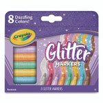 Crayola 8-Color Glitter Markers - Bullet Marker Point - (CYO588643) Product Image 