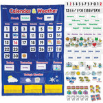 Learning Resources Calendar/Weather Pocket Chart - Theme/Subject: Learning - Skill Learning: Weather, Holiday, Day, Month, Celebration, Season, Week, Calendar - 3-6 Year Product Image 