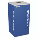 Ex-Cell Kaleidoscope Collection Bottle/Can Recycling Receptacle, 24 gal, Steel, Royal Blue View Product Image
