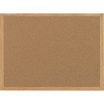 MasterVision Oak Frame 3'x2' Cork Bulletin Board - 24" Board Height x 36" Board Width - Cork Surface - Self-healing - Oak Frame Product Image 