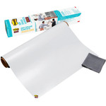 Post-it Self-Stick Dry-Erase Film Surface - White Surface - 24" (2 ft) Width x 36" (3 ft) Length - White Film - Rectangle - Flexible, Stain Resistant, Self-stick Product Image 