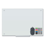 U Brands Magnetic Glass Dry Erase Board Value Pack, 36" x 24" (Actual Size: 35" x 23"), Frosted White Surface View Product Image